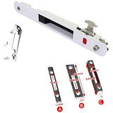 2 Pack Sliding Bay Lock Latch, Single Sided Hook Lock for Sliding Door and Window