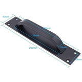 2 Pack Sliding Door Handle, Aluminum Alloy Cabinet and Cupboard Handle, Black, 20 x 4 cm