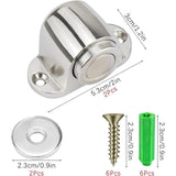 Darrahopens Home & Garden > DIY > Door Hardware 2 Pack Stainless Steel Magnetic Door Stopper Catch Door Stoppers With Screw Mounted, No Force Or Hitting Walls