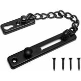 Darrahopens Home & Garden > DIY > Door Hardware 2 pcs Door Lock Chain With Screws, Anti-Theft Security Door Lock Chain For Interior Door Home Security