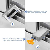 Darrahopens Home & Garden > DIY > Door Hardware 2 pcs With Key Aluminum Alloy Door Frame Security Lock Adjustable Sliding Double Window Locks Steel Safety Locks Child