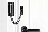 Darrahopens Home & Garden > DIY > Door Hardware 2Pcs Door Security Chain Lock Door Chain Lock with 12 Screws for Wood Door-Black