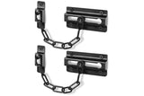 Darrahopens Home & Garden > DIY > Door Hardware 2Pcs Door Security Chain Lock Door Chain Lock with 12 Screws for Wood Door-Black