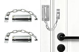 Darrahopens Home & Garden > DIY > Door Hardware 2Pcs Door Security Chain Lock Door Chain Lock with 12 Screws for Wood Door-Black