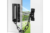 Darrahopens Home & Garden > DIY > Door Hardware 2Pcs Door Security Chain Lock Door Chain Lock with 12 Screws for Wood Door-Black