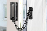 Darrahopens Home & Garden > DIY > Door Hardware 2Pcs Door Security Chain Lock Door Chain Lock with 12 Screws for Wood Door-Black