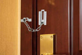 Darrahopens Home & Garden > DIY > Door Hardware 2Pcs Door Security Chain Lock Door Chain Lock with 12 Screws for Wood Door-Silver