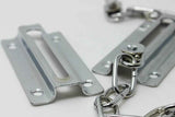 Darrahopens Home & Garden > DIY > Door Hardware 2Pcs Door Security Chain Lock Door Chain Lock with 12 Screws for Wood Door-Silver