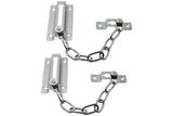 Darrahopens Home & Garden > DIY > Door Hardware 2Pcs Door Security Chain Lock Door Chain Lock with 12 Screws for Wood Door-Silver