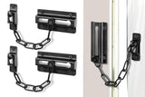 Darrahopens Home & Garden > DIY > Door Hardware 2Pcs Door Security Chain Lock Door Chain Lock with 12 Screws for Wood Door-Silver