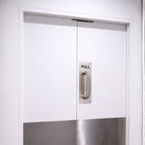 Darrahopens Home & Garden > DIY > Door Hardware 304 Stainless Steel  Commercial Door Pull Push Handle Plate Set for Bathrooms, Stairwell Fire Doors etc