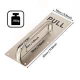 Darrahopens Home & Garden > DIY > Door Hardware 304 Stainless Steel  Commercial Door Pull Push Handle Plate Set for Bathrooms, Stairwell Fire Doors etc