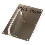Darrahopens Home & Garden > DIY > Door Hardware 304 Stainless Steel  Commercial Door Pull Push Handle Plate Set for Bathrooms, Stairwell Fire Doors etc