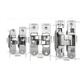Darrahopens Home & Garden > DIY > Door Hardware 3D Invisible Hinge. Satin Stainless Steel. 2 Pieces, 2395Mm (Left + Right)