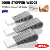 Darrahopens Home & Garden > DIY > Door Hardware 3Pcs Rubber Grip Wedge Door Stoppers Floor Carpet Heavy Duty Door Stop Security