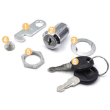 Darrahopens Home & Garden > DIY > Door Hardware 4 Pcs Cylinder Furniture Locks for Cupboards Cabinets and Wardrobes, 25 mm