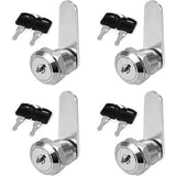 Darrahopens Home & Garden > DIY > Door Hardware 4 Pcs Cylinder Furniture Locks for Cupboards Cabinets and Wardrobes, 25 mm