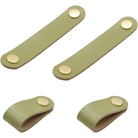 Darrahopens Home & Garden > DIY > Door Hardware 4 pcs Leather Handle Furniture Knobs Leather Handles Window Leather Door Knobs Wardrobe Door Knobs For Cabinets