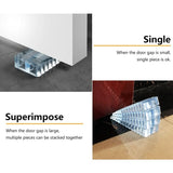 Darrahopens Home & Garden > DIY > Door Hardware 4 pcs Transparent Door Wedge Soft Rubber Non-Slip Block Adjustable Height Door Stopper For Tile, Floor, Concrete,