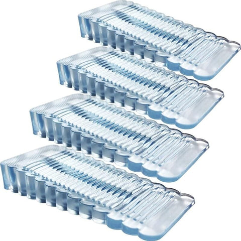 Darrahopens Home & Garden > DIY > Door Hardware 4 pcs Transparent Door Wedge Soft Rubber Non-Slip Block Adjustable Height Door Stopper For Tile, Floor, Concrete,