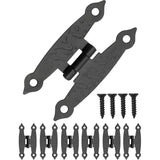 Darrahopens Home & Garden > DIY > Door Hardware 6 pcs Antique Metal Hinges For Cabinets, Cupboard Doors, Chests, Crates Retro Country House Style 65 X 34Mm