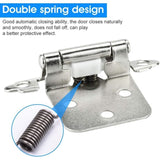 Darrahopens Home & Garden > DIY > Door Hardware 6 pcs Door Hinge Self Closing Hinge Cold ROlled Steel Material Spring Hinge With DAmper For Door Closet Shoe Cabinet
