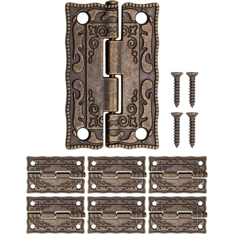 Darrahopens Home & Garden > DIY > Door Hardware 6 pcs Mini Metal Hinges Vintage Style 36 X 23Mm
