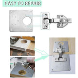 Darrahopens Home & Garden > DIY > Door Hardware 8 pcs Stainless Steel Cabinet Hinge Repair Plate With 48 Screws