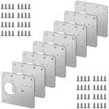 Darrahopens Home & Garden > DIY > Door Hardware 8 pcs Stainless Steel Cabinet Hinge Repair Plate With 48 Screws