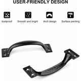 Darrahopens Home & Garden > DIY > Door Hardware Black Furniture Handle, 10 Pieces Kitchen Cabinet Handles, Arc Drawer Handles, Effortless Push And Pull, With 40