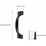 Darrahopens Home & Garden > DIY > Door Hardware Black Furniture Handle, 10 Pieces Kitchen Cabinet Handles, Arc Drawer Handles, Effortless Push And Pull, With 40