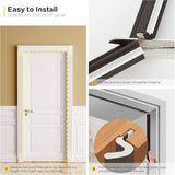 Darrahopens Home & Garden > DIY > Door Hardware Door seal with draught excluder - Wooden door seal with V-groove - Leather strip - Environmentally friendly door seal (black - 6 m)