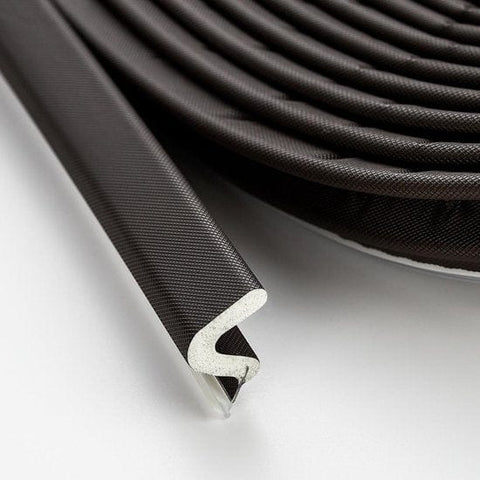 Darrahopens Home & Garden > DIY > Door Hardware Door seal with draught excluder - Wooden door seal with V-groove - Leather strip - Environmentally friendly door seal (black - 6 m)