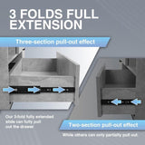 Darrahopens Home & Garden > DIY > Door Hardware Drawer Slide With DAmper Drawer Slide 45Kg Load Capacity With Ball Bearing 1 Pair