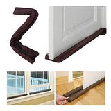 Darrahopens Home & Garden > DIY > Door Hardware DUAL DRAFT STOPPER Double Sided Snake Wind Air Door Guard Cover Weather Seal