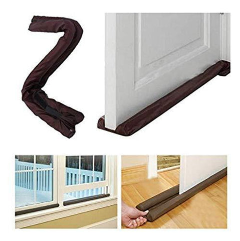 Darrahopens Home & Garden > DIY > Door Hardware DUAL DRAFT STOPPER Double Sided Snake Wind Air Door Guard Cover Weather Seal
