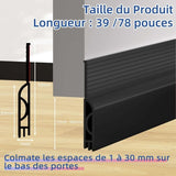 Darrahopens Home & Garden > DIY > Door Hardware Insulated Door Bottom 100 Cm, Self-Adhesive Door Draught Excluder, Silicone Door Bottom Anti Cold Thermal Insulation