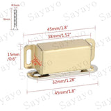Darrahopens Home & Garden > DIY > Door Hardware Magnetic Door Catches For Drawers Or Cabinets Door Closure, Stainless Steel Gold Finish, 4 pcs, Ecat001G-4P-Fr