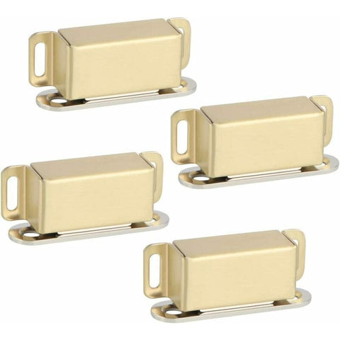 Darrahopens Home & Garden > DIY > Door Hardware Magnetic Door Catches For Drawers Or Cabinets Door Closure, Stainless Steel Gold Finish, 4 pcs, Ecat001G-4P-Fr