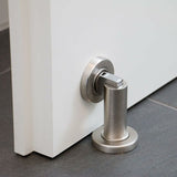 Darrahopens Home & Garden > DIY > Door Hardware Magnetic Door Stop Ms010 In Stainless Steel Look - Door Stop With Floor And Wall Mounting Hardware - Magnetic Door Stop