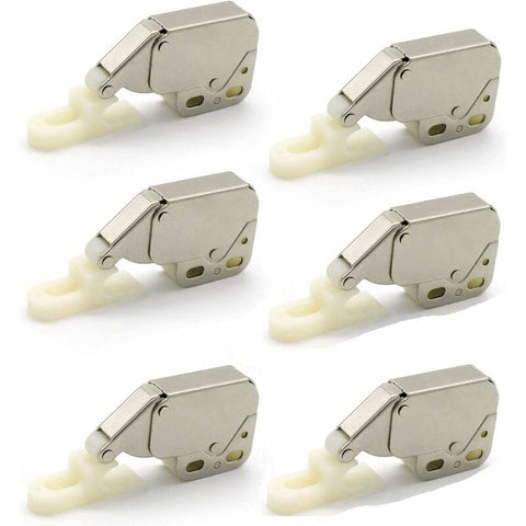 Darrahopens Home & Garden > DIY > Door Hardware Mini latches with spring, 6 pcs Mini automatic spring lock, Spring lock, Spring lock Mini cabinet lock Mini latch for kitchen cabinet door