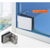 Darrahopens Home & Garden > DIY > Door Hardware Pair / Frameless Glass Door Hinge Wine Cabinet Showcase Glass Door Hinge Side Mounted Embedded (Silver)