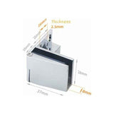 Darrahopens Home & Garden > DIY > Door Hardware Pair / Frameless Glass Door Hinge Wine Cabinet Showcase Glass Door Hinge Side Mounted Embedded (Silver)