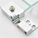 Darrahopens Home & Garden > DIY > Door Hardware Pair / Frameless Glass Door Hinge Wine Cabinet Showcase Glass Door Hinge Side Mounted Embedded (Silver)