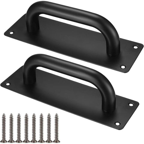Darrahopens Home & Garden > DIY > Door Hardware Poignées De Porte Coulissante, Poignées Traction De Porte Armoire Acier Inox Avec Plaques Pour Grange, Porte En Bois,