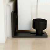 Sliding Door Floor Guide, Adjustable Black Bottom Guide for Sliding Wooden Door