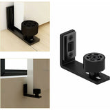 Darrahopens Home & Garden > DIY > Door Hardware Sliding Door Floor Guide, Adjustable Black Bottom Guide for Sliding Wooden Door
