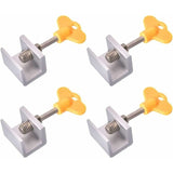 Darrahopens Home & Garden > DIY > Door Hardware Sliding Window Lock 4 Pieces Sliding Door Lock Adjustable Window Lock Adjustable Sliding Door Locks Aluminum Alloy