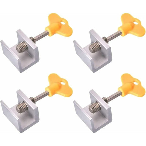 Darrahopens Home & Garden > DIY > Door Hardware Sliding Window Lock 4 Pieces Sliding Door Lock Adjustable Window Lock Adjustable Sliding Door Locks Aluminum Alloy