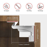 Darrahopens Home & Garden > DIY > Door Hardware Upgraded Invisible Baby Proofing Cabinet Latch Locks (10 Pack) - No Drilling or Tools Required for Installation, Works with Most Cabinets and Drawers, Works with Countertop Overhangs, Highly Secure